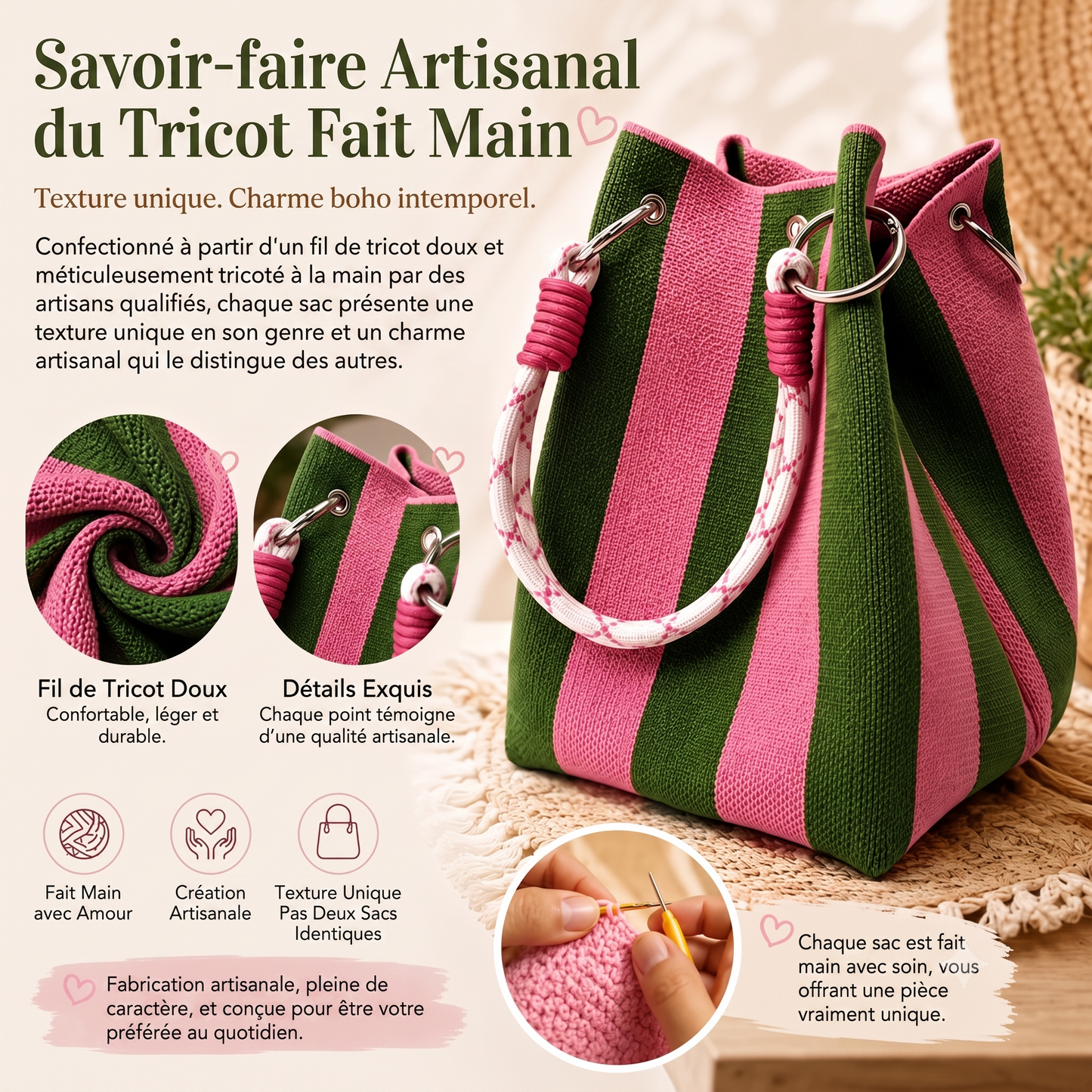 BohoCrochet – Le sac seau fait main au charme artisanal unique
