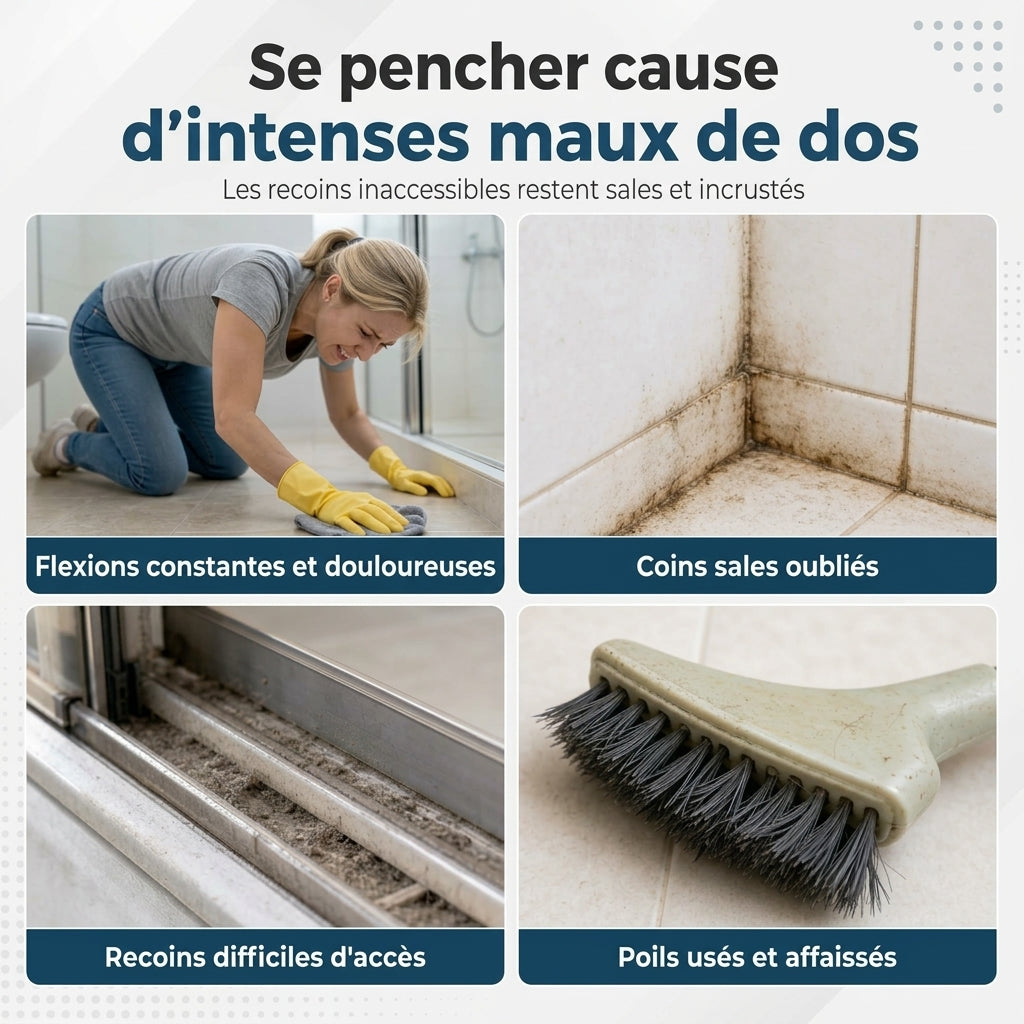 CornerScrub Pro – La brosse de nettoyage extensible à poils rigides