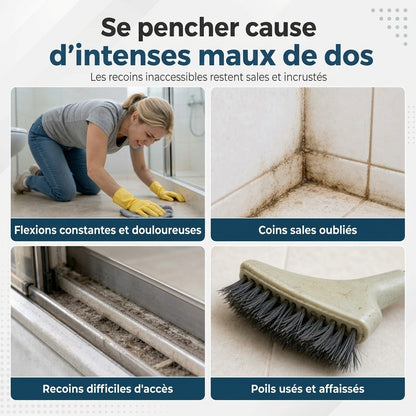 CornerScrub Pro – La brosse de nettoyage extensible à poils rigides
