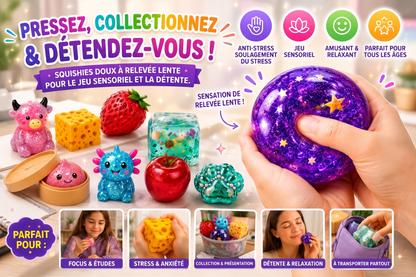 SquishyFun – La Mystery Box de 8 squishies virauxLe coffret surprise de squishies anti-stress