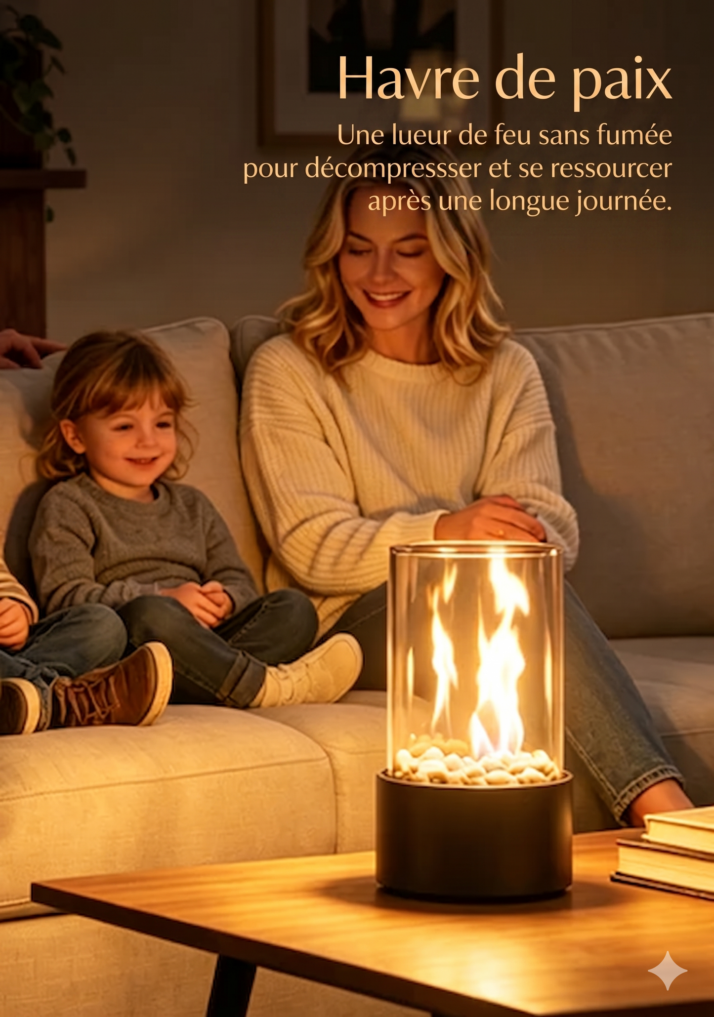 LumiFire – La cheminée de table au bioéthanol à flamme panoramique
