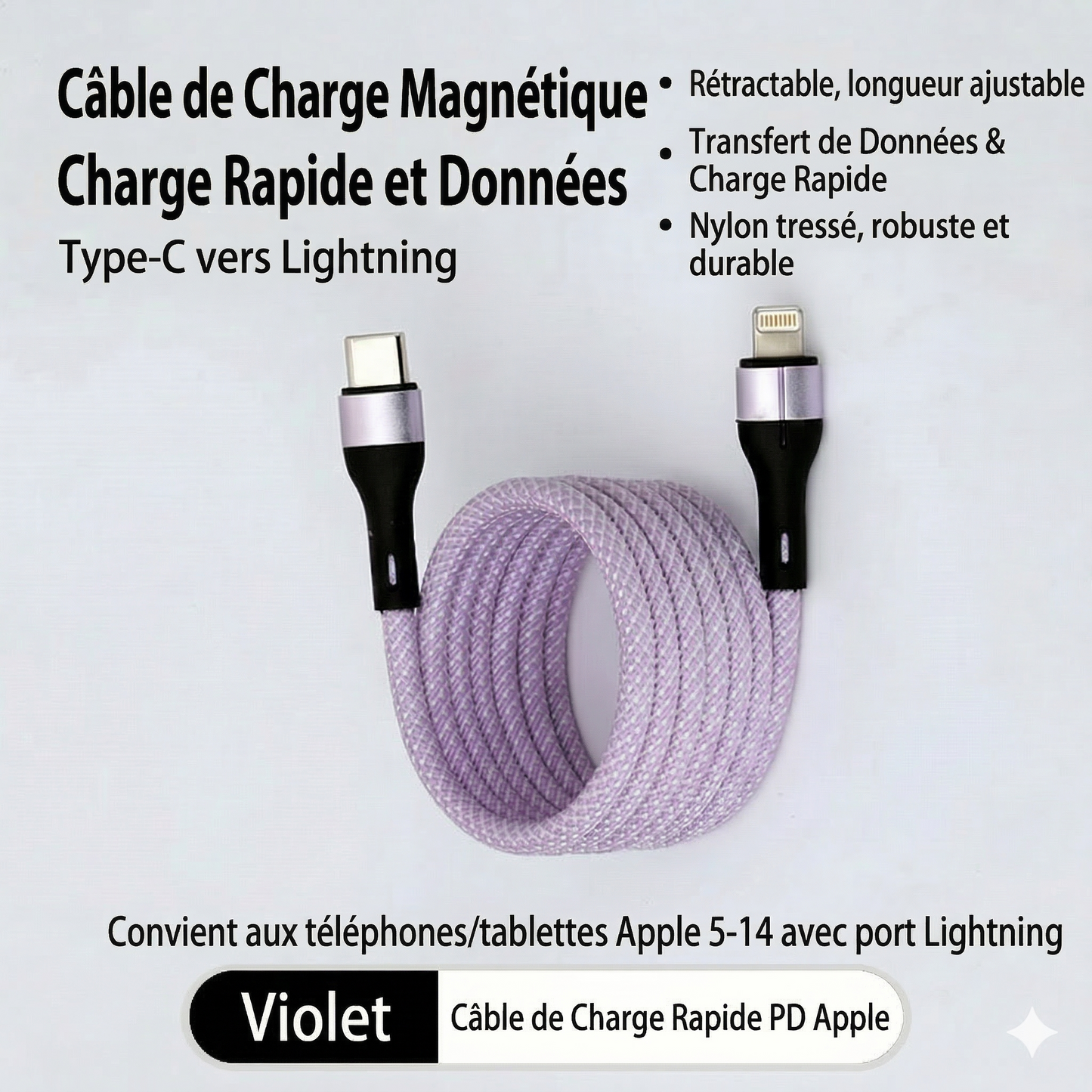 MagCord™ – Charge rapide sans nœuds pour tous vos appareils