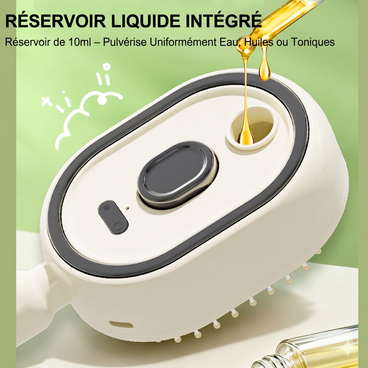 ScalpMist Pro – La brosse massante 2-en-1 avec spray nourrissant intégré
