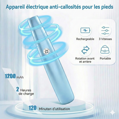 CallositéStop™ – Moteur puissant 2-vitesses contre les peaux dures