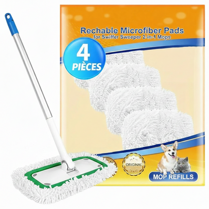 EcoMop™ – La serpillère infinie pour un sol impeccable. (4 pièces)