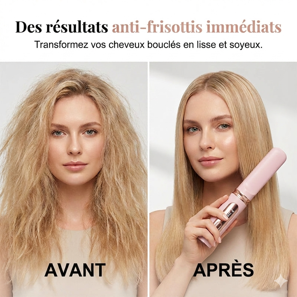 LissGo – La brosse lissante sans fil pour un coiffage nomade et professionnel en toute liberté