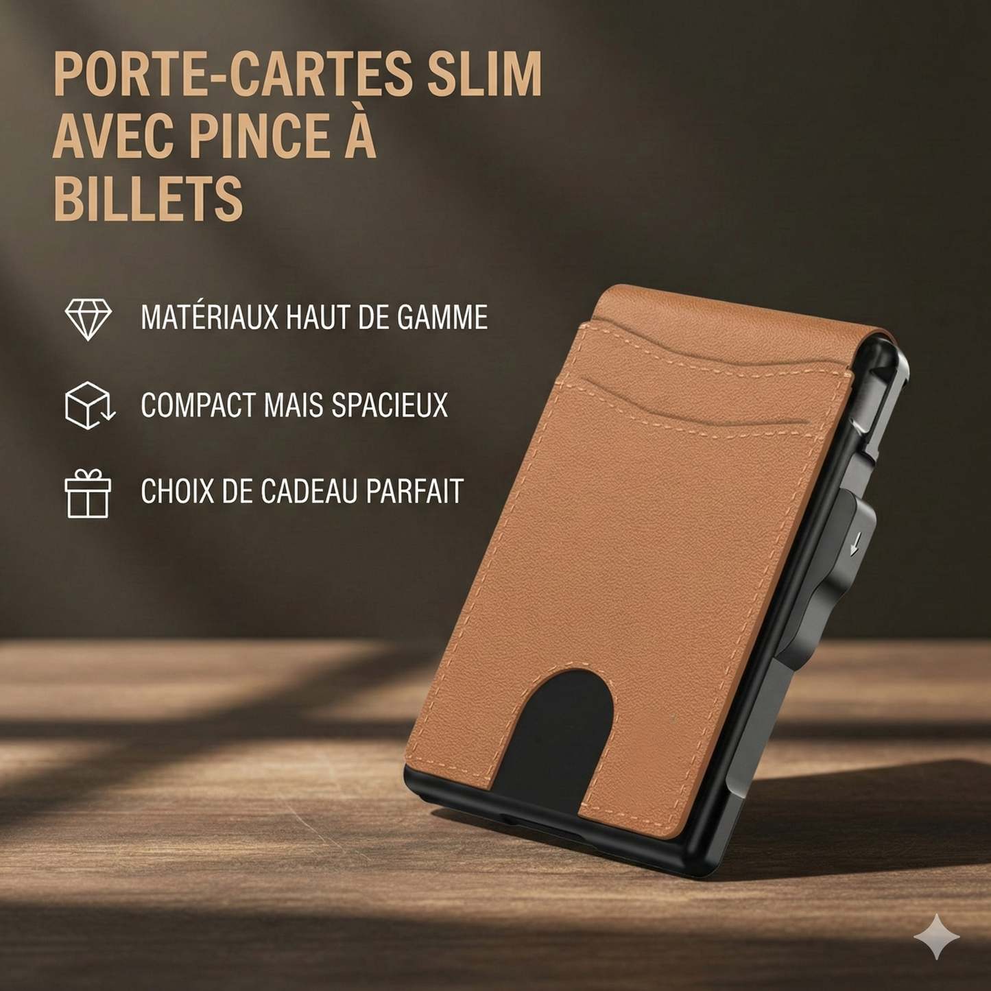 AirTrack™ – Portefeuille intelligent avec éjection fluide et slot AirTag