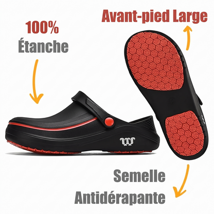 SafeGrip – Semelle extérieure antidérapante de qualité supérieure，Tige imperméable avec revêtement oléofuge