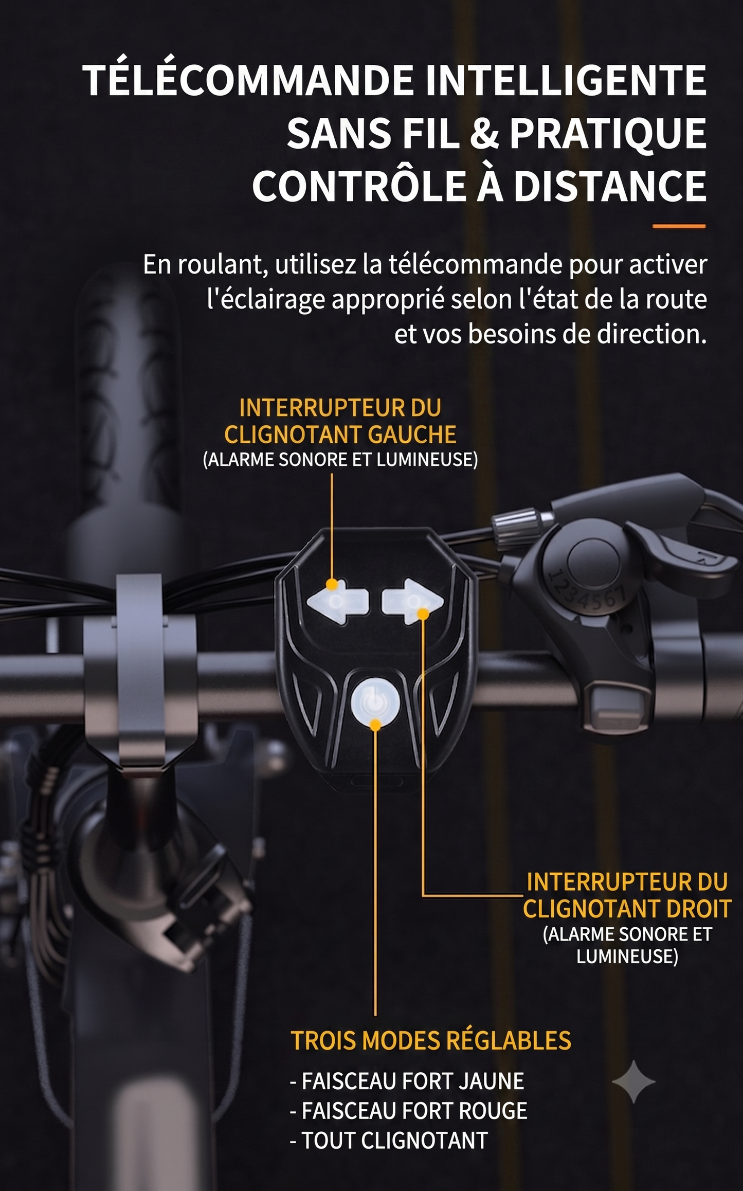 SafeTurn Pro – Le feu arrière de vélo sans fil avec clignotants intégrés