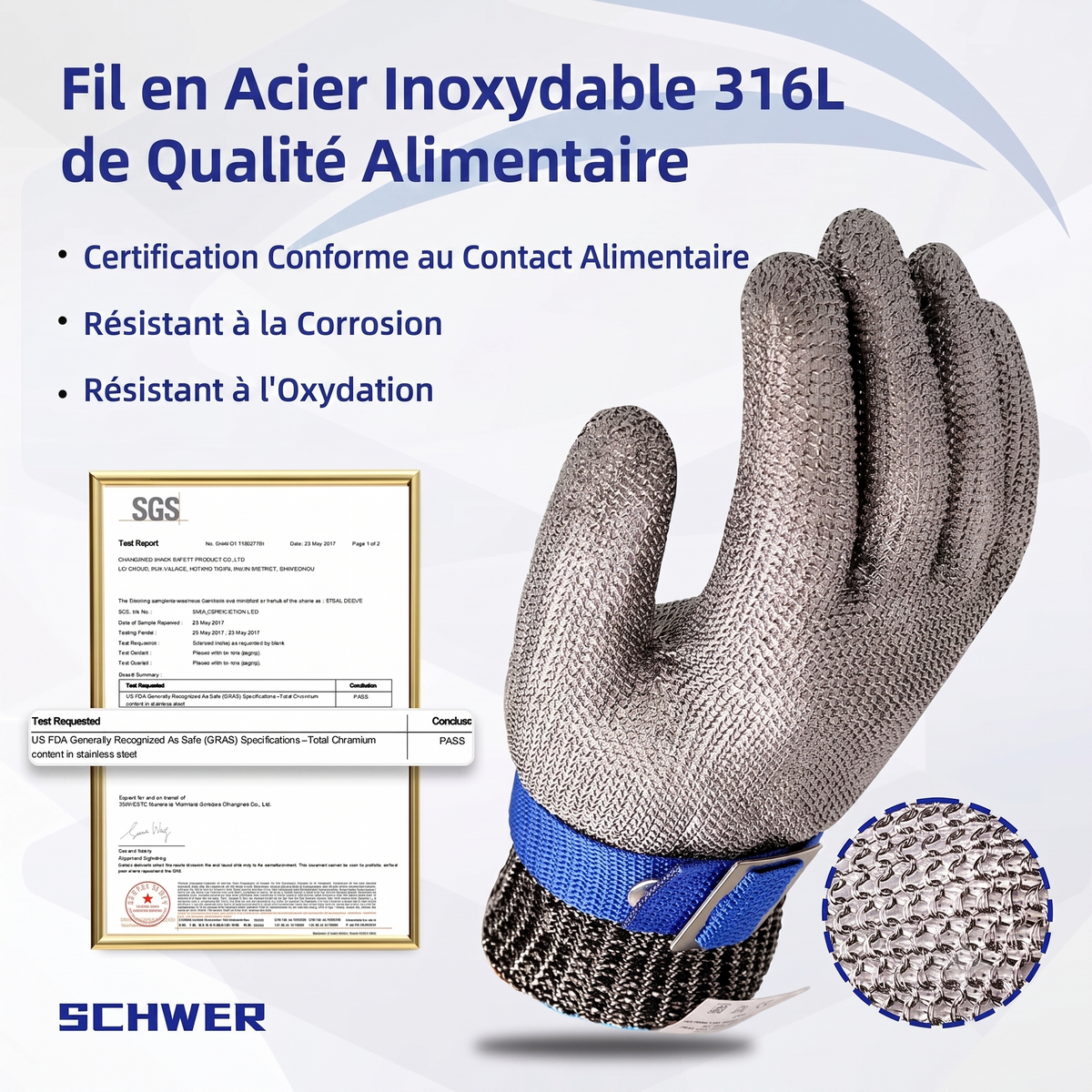 ArmorGlove – Gant anti-coupure extrême de niveau ANSI A9