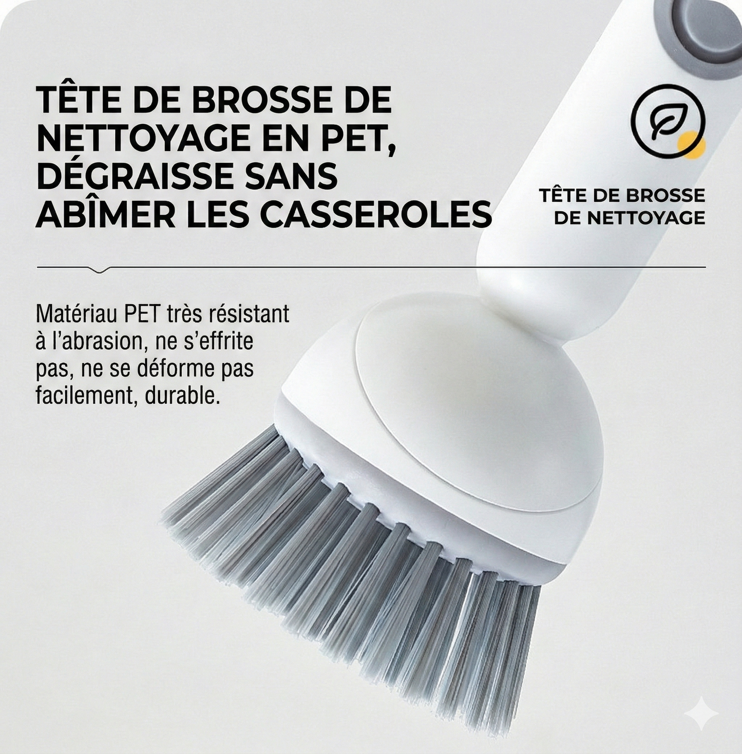 Brosse de cuisine à réservoir de liquide-Nettoyage à 360° sans angles morts  （1 acheté = 1 offert）