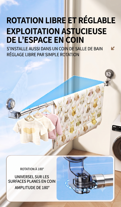 SuctionRack 360 – La barre en acier inoxydable extensible pour tous vos espaces