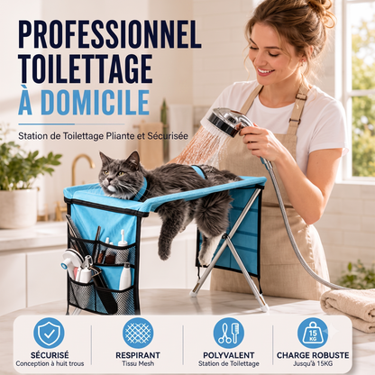 FlexiPet – La conception à double usage pour basculer facilement entre table stable et hamac suspendu