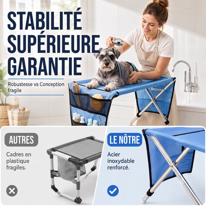 FlexiPet – La conception à double usage pour basculer facilement entre table stable et hamac suspendu