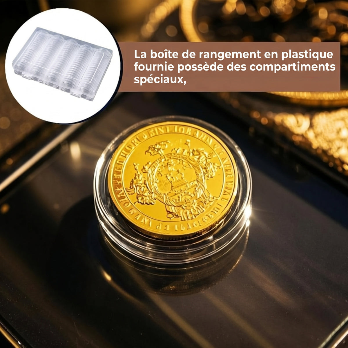 NumisBox – Le coffret de collection transparent à 100 capsules