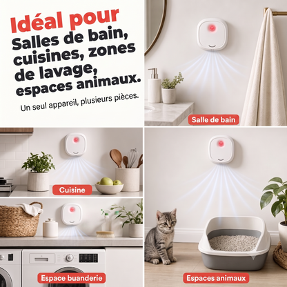 OdorFree – Purificateur d'air intelligent aux ions négatifs pour éliminer efficacement les odeurs