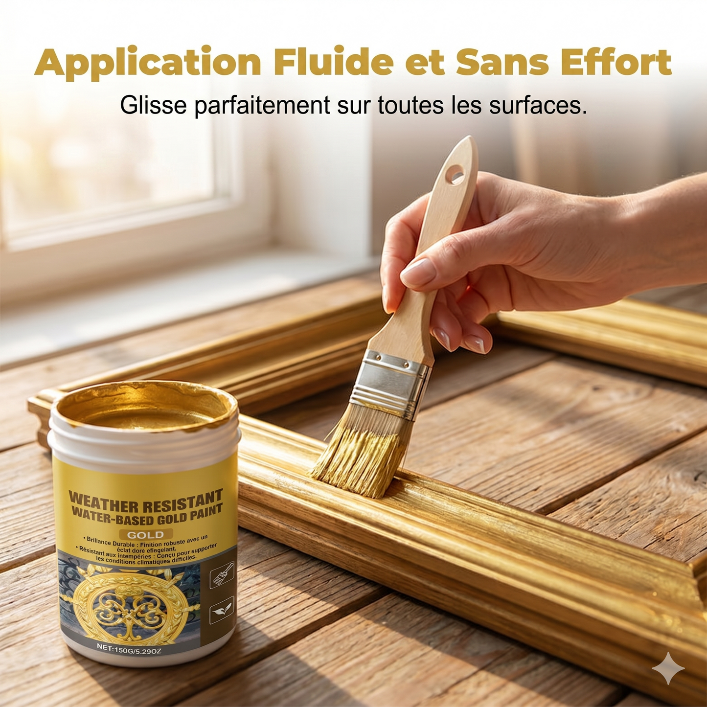 GoldShield Pro – La peinture dorée éclatante et résistante aux intempéries pour toutes vos surfaces