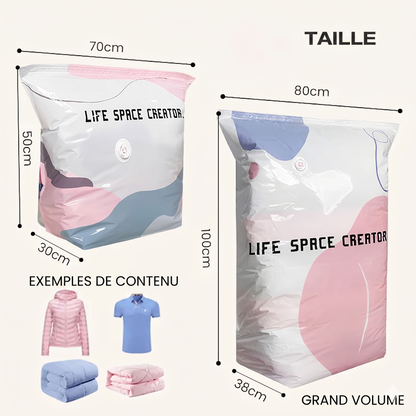 Push&Save Bag – Le rangement sous vide ultra-pratique à presser à la main