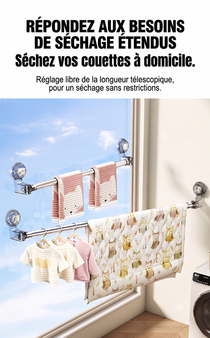 SuctionRack 360 – La barre en acier inoxydable extensible pour tous vos espaces