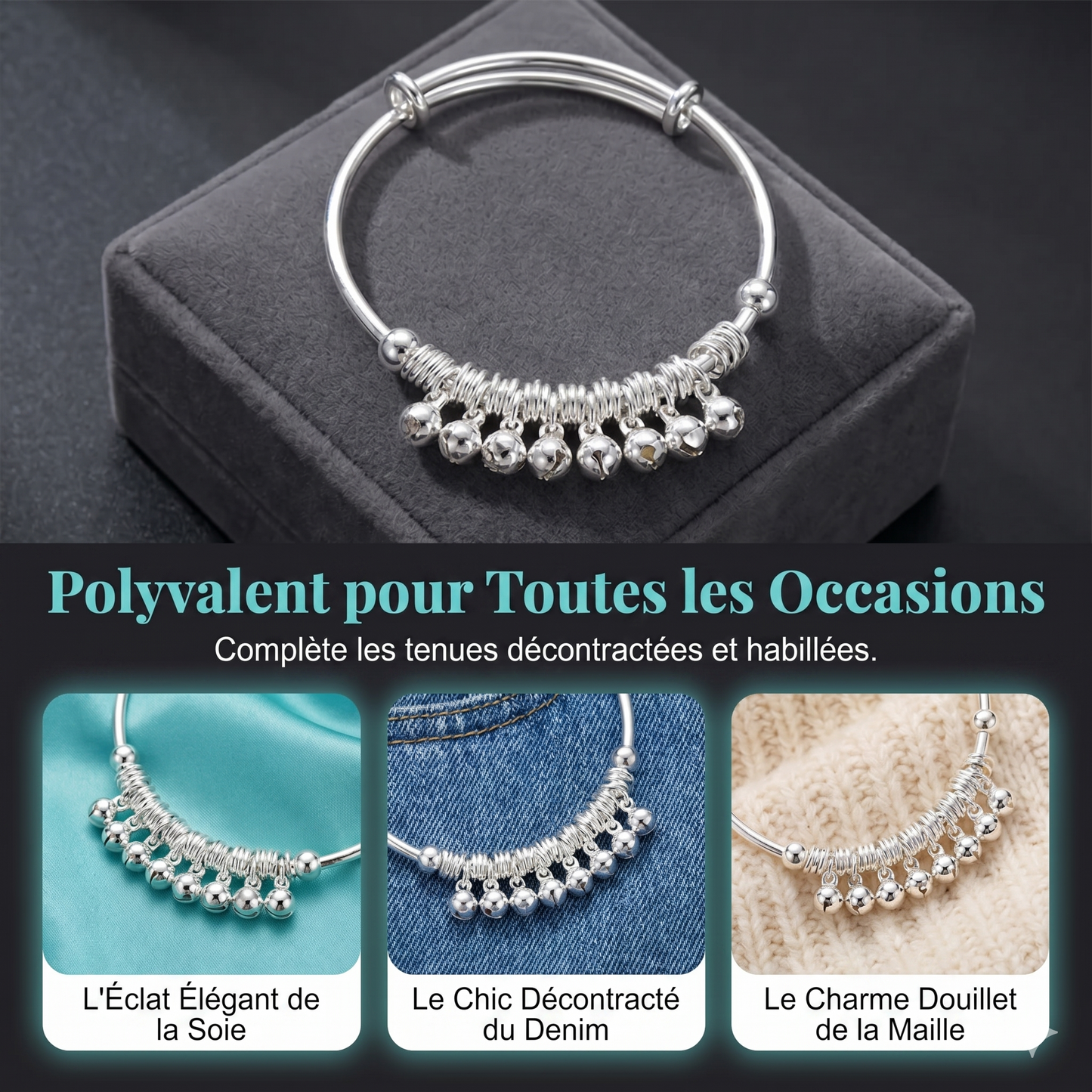 MelodyWrap Elegance – Le bracelet léger et ajustable au tintement délicat