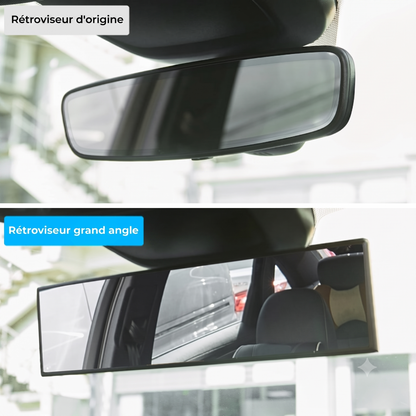 PanoView – Rétroviseur panoramique à clipser pour doubler votre visibilité et éliminer efficacement les angles morts