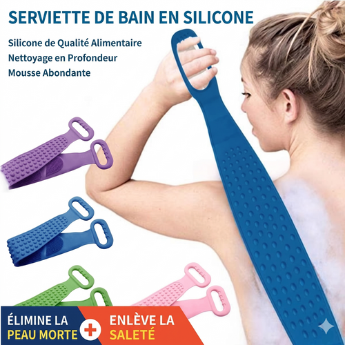 PuraSkin 360 – L'accessoire de douche double face pour exfolier et masser votre corps