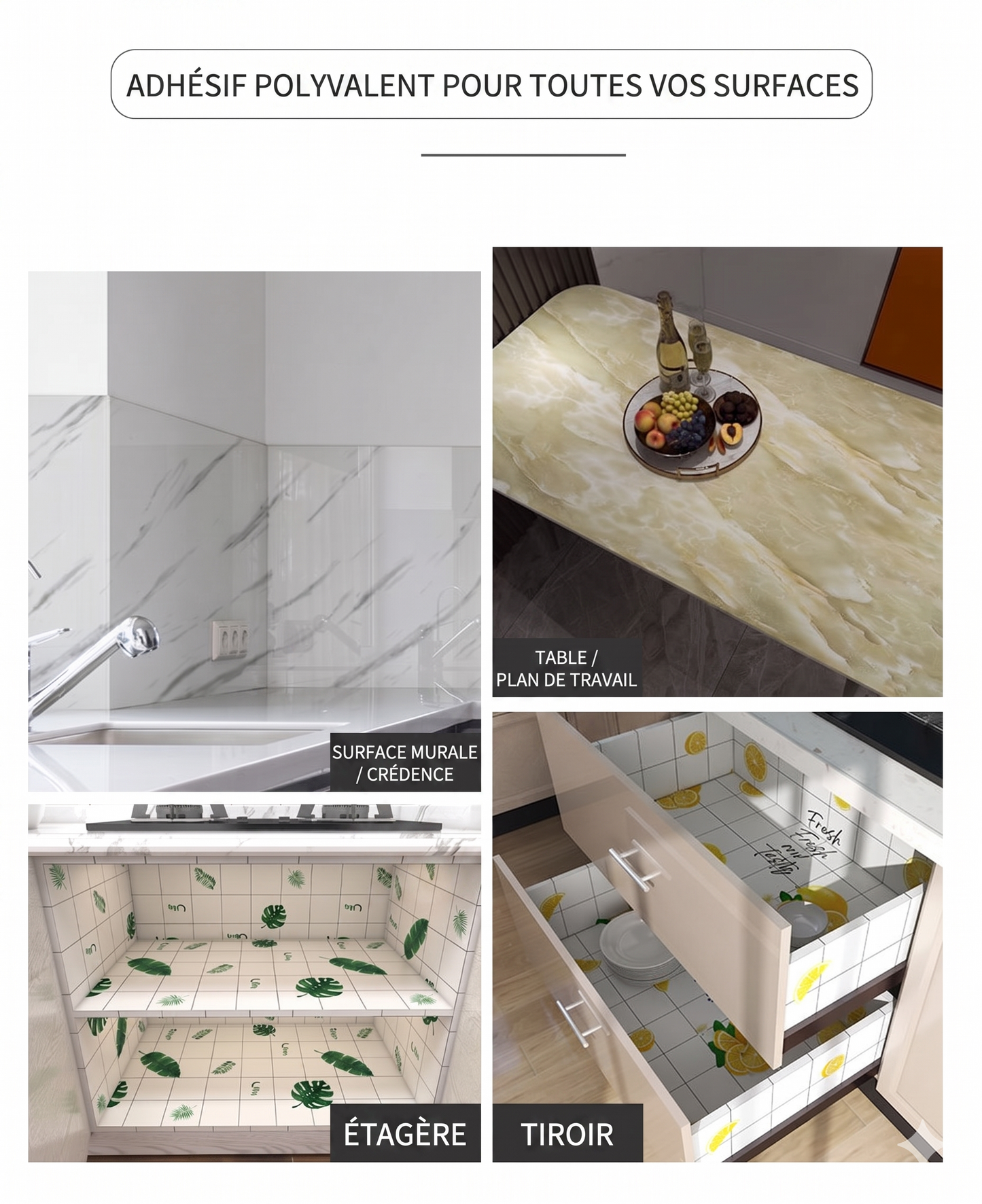 EasyProtect Marble – Le film protecteur sur mesure, imperméable et facile à nettoyer