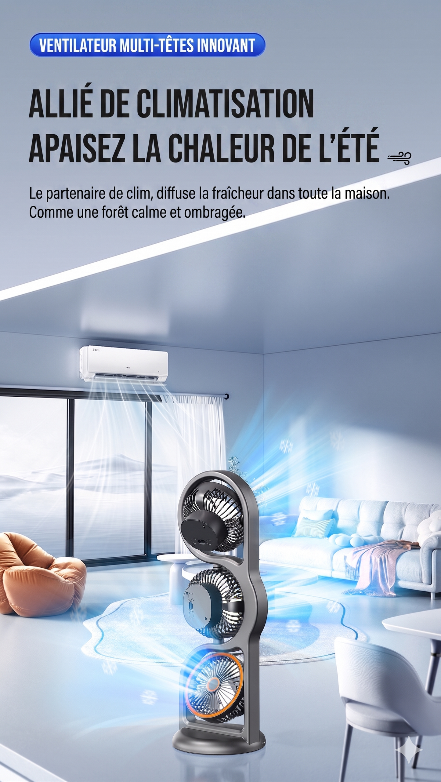 OmniFlow 360 – Le circulateur d'air indépendant multi-directions