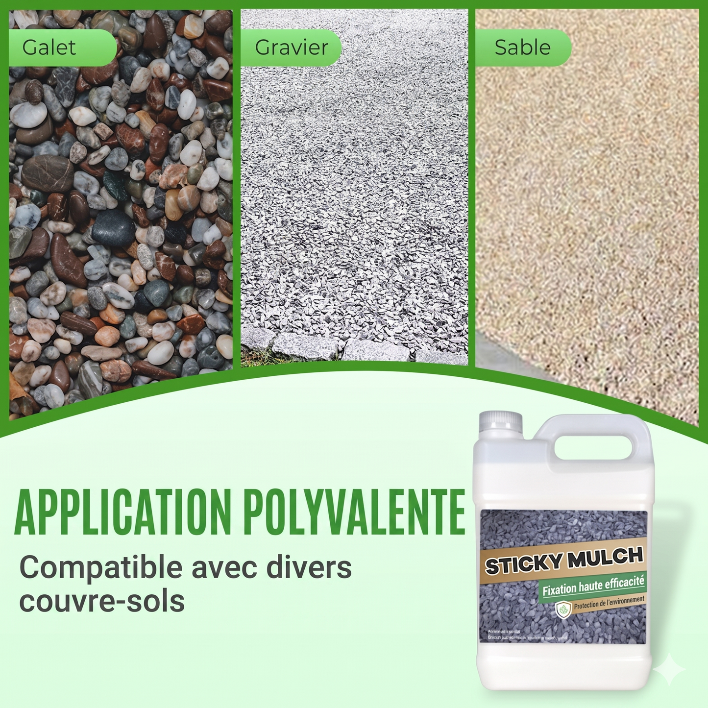 MulchGuard Pro – L'adhésif paysager ultra-puissant pour fixer votre paillis sous la pluie ou le soleil