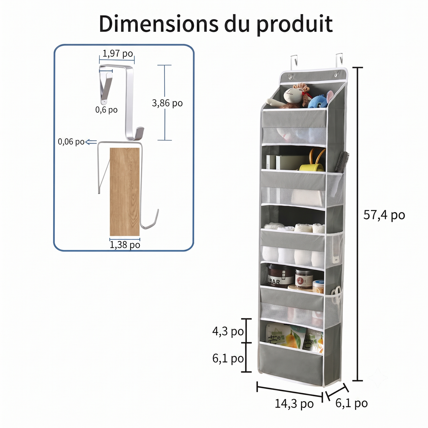 FlexiHang – Rangement de porte gain de place