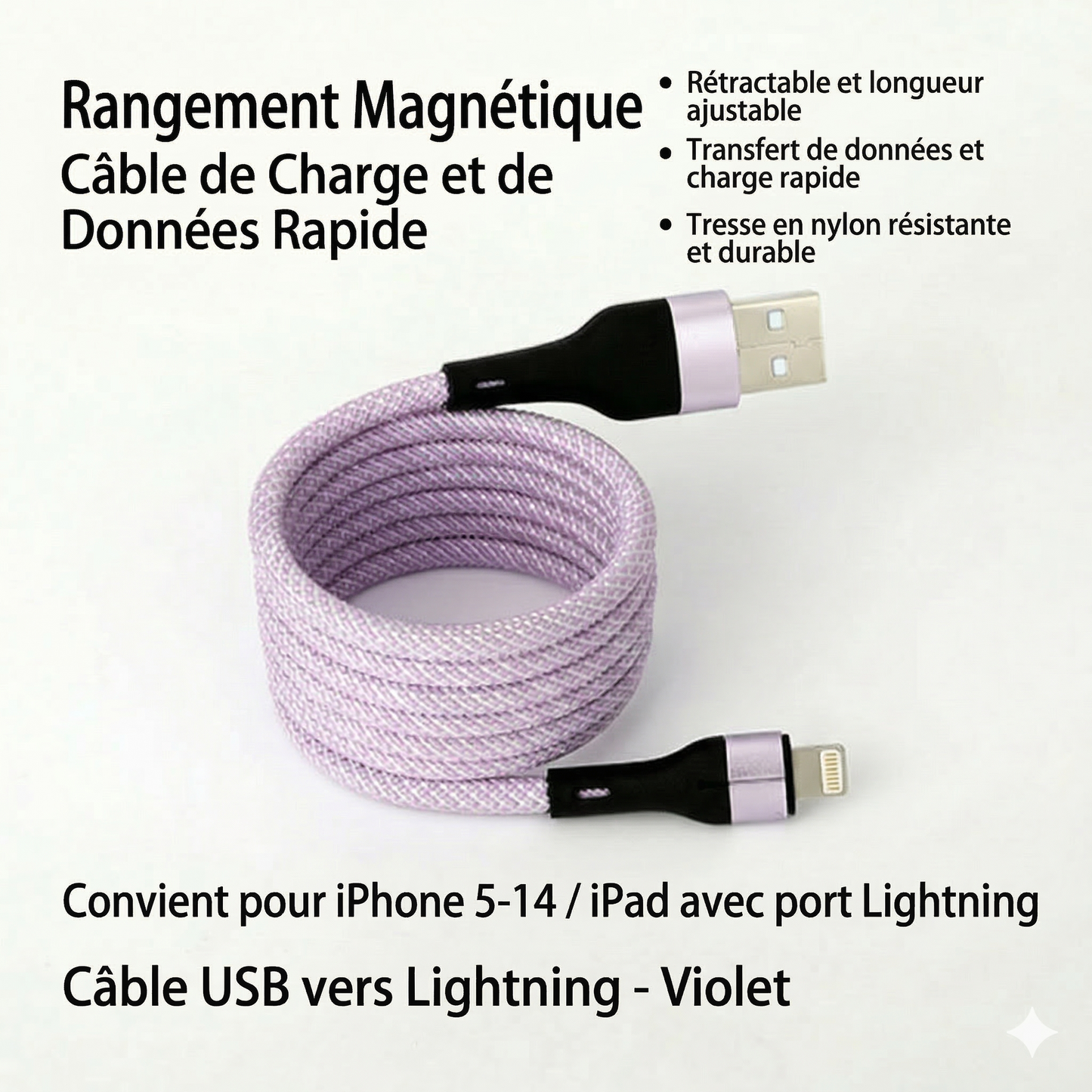 MagCord™ – Charge rapide sans nœuds pour tous vos appareils