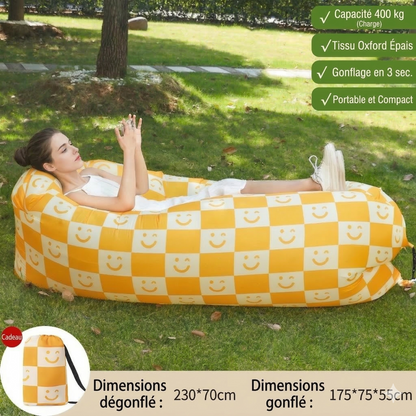 TerraVague™ – Sofa gonflable polyvalent pour terre et mer