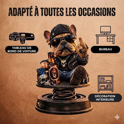 BullyRoad Pro – Le bouledogue à tête hocheuse plein d'attitude pour votre voiture
