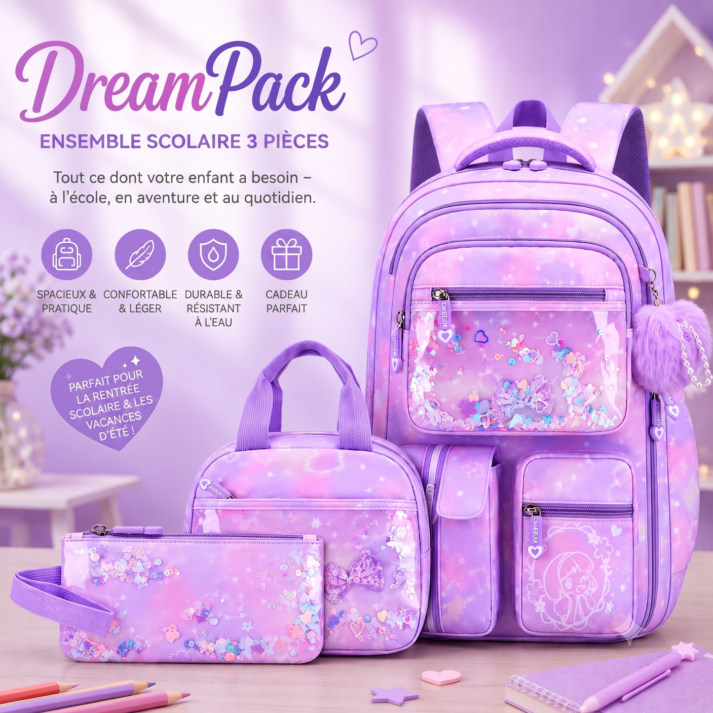 GlitterBag Pro – Le sac 3-en-1 durable pour les enfants