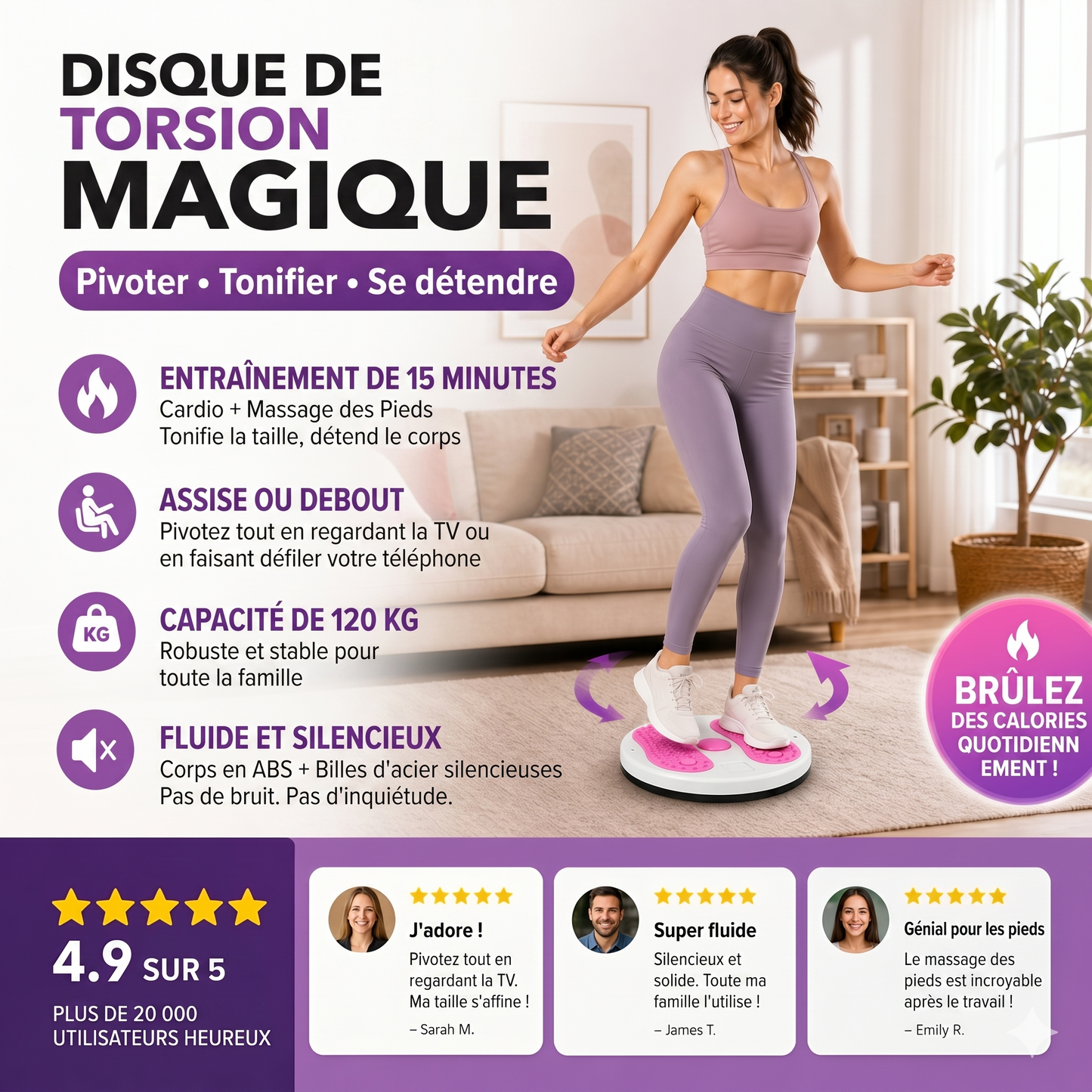 TwistFit Pro – Le disque rotatif antidérapant pour affiner votre taille