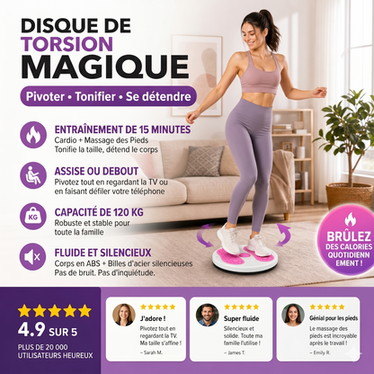 TwistFit Pro – Le disque rotatif antidérapant pour affiner votre taille