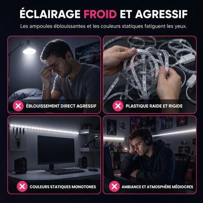 Ruban néon effet fausse fourrure – Éclairage intégral à 360°