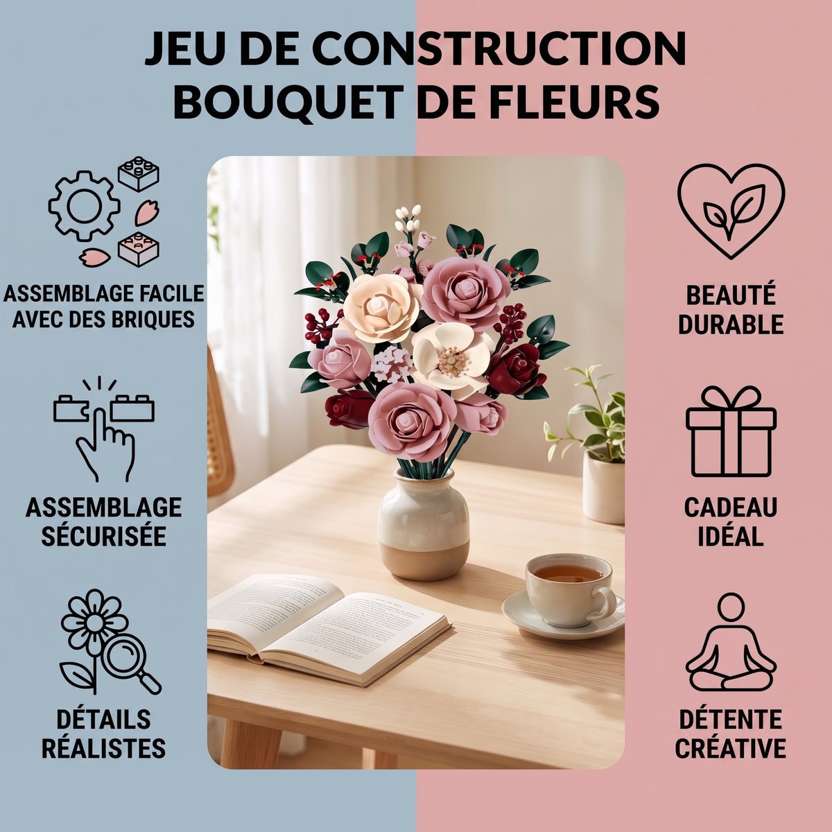 BrickBloom – Le bouquet floral en briques à construire soi-même