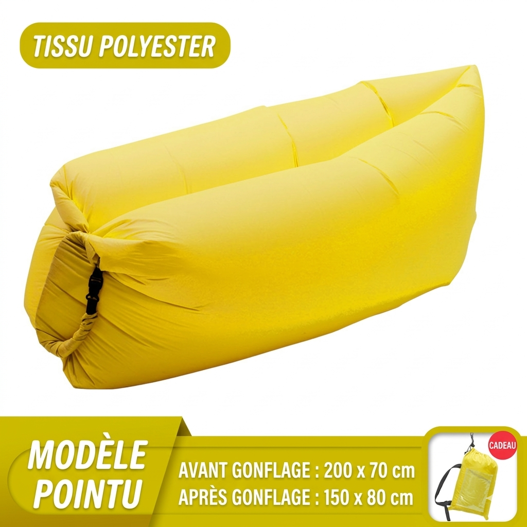 TerraVague™ – Sofa gonflable polyvalent pour terre et mer
