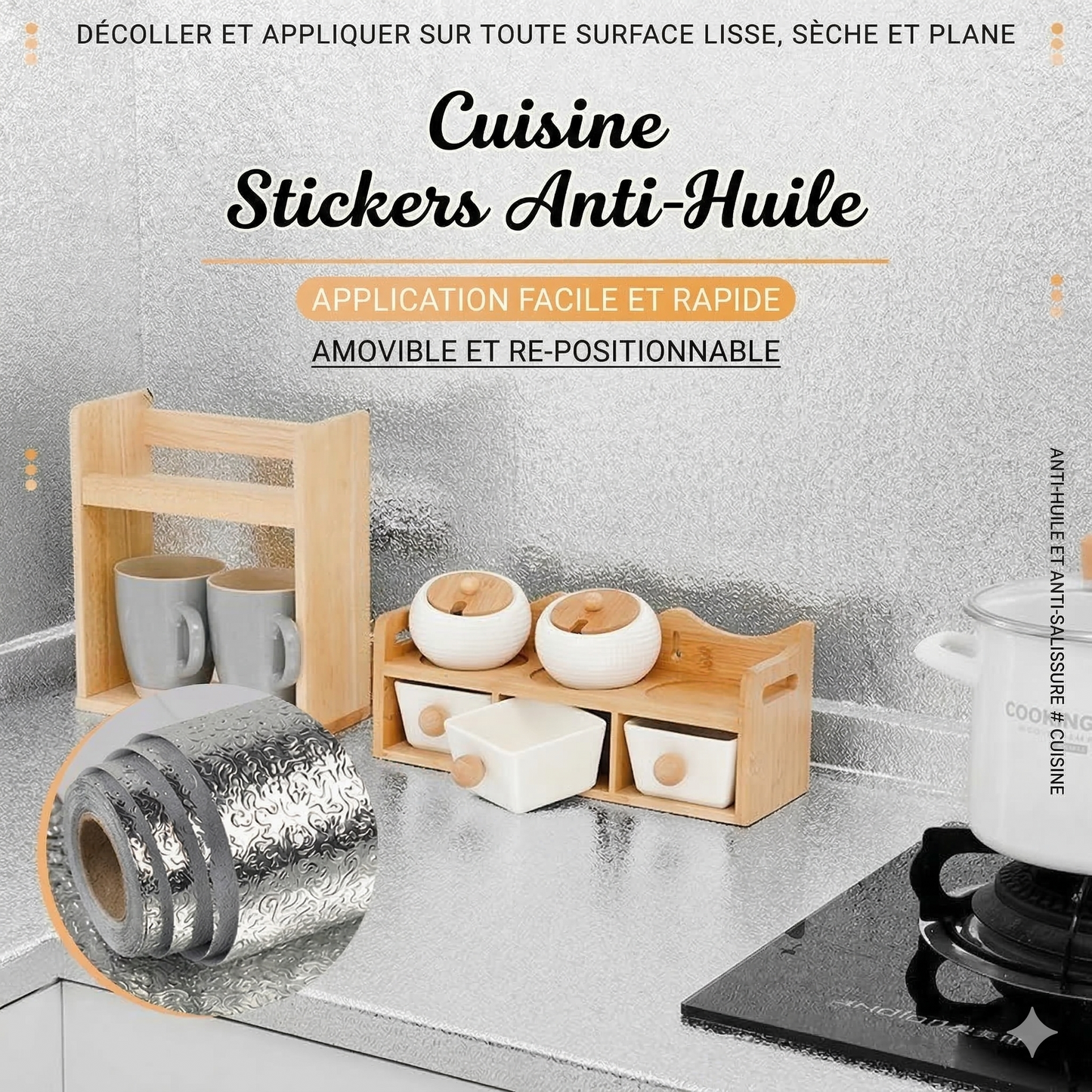 AluShield™ – Protection ultime contre l'huile et les taches de cuisine