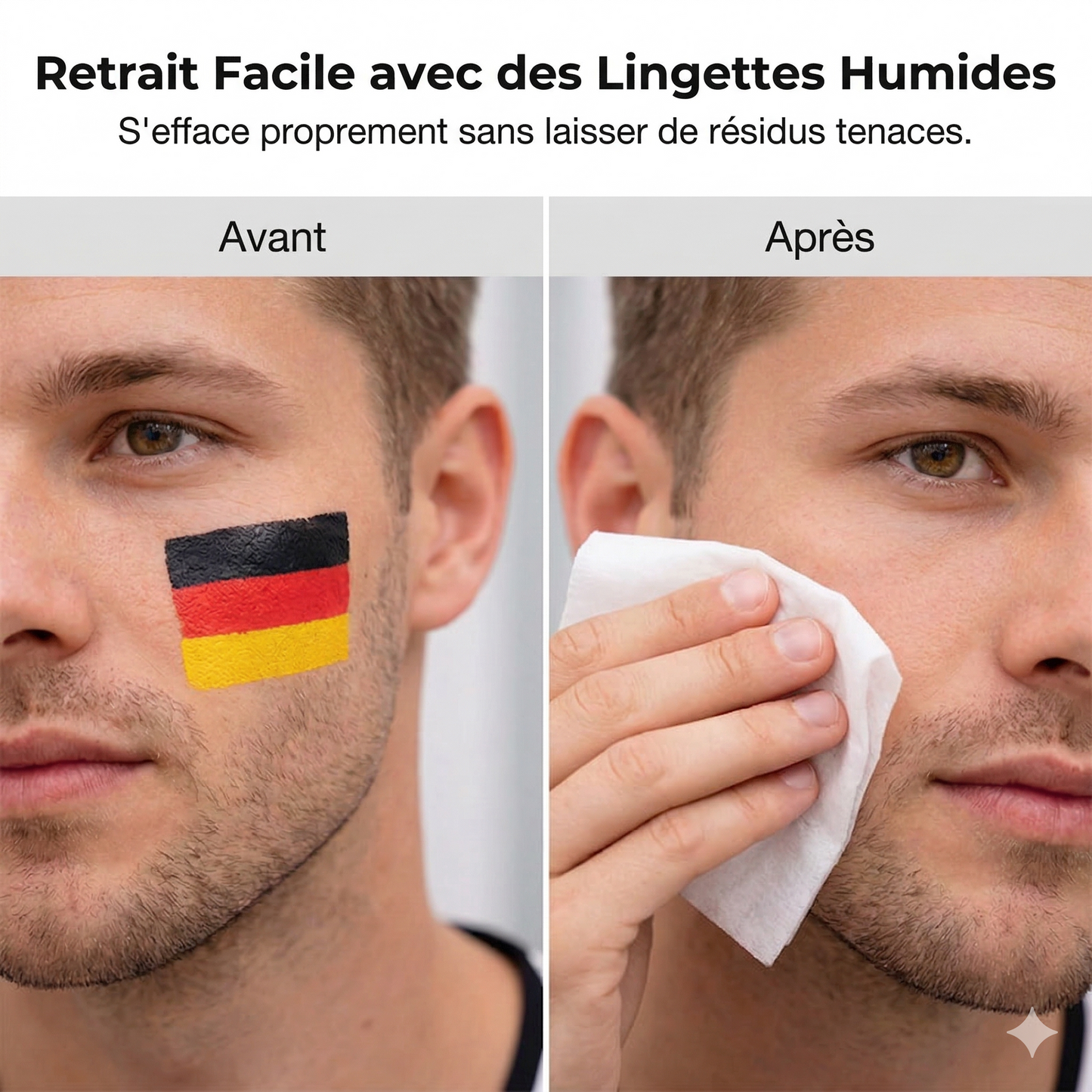 Bâton de maquillage aux couleurs nationales – Spécial fans de sport