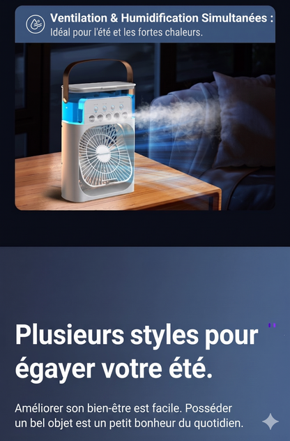 MistBreeze Pro – Le ventilateur humidificateur à brume glacée