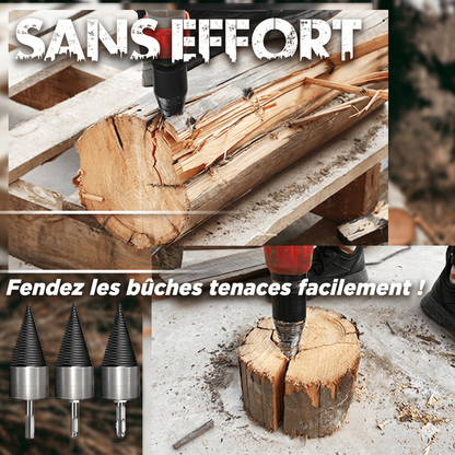 WoodSplit Pro – Le foret fendeur de bûches pour un travail rapide et sans effort