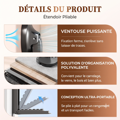 InvisiDry – Étendoir extensible invisible et pliable