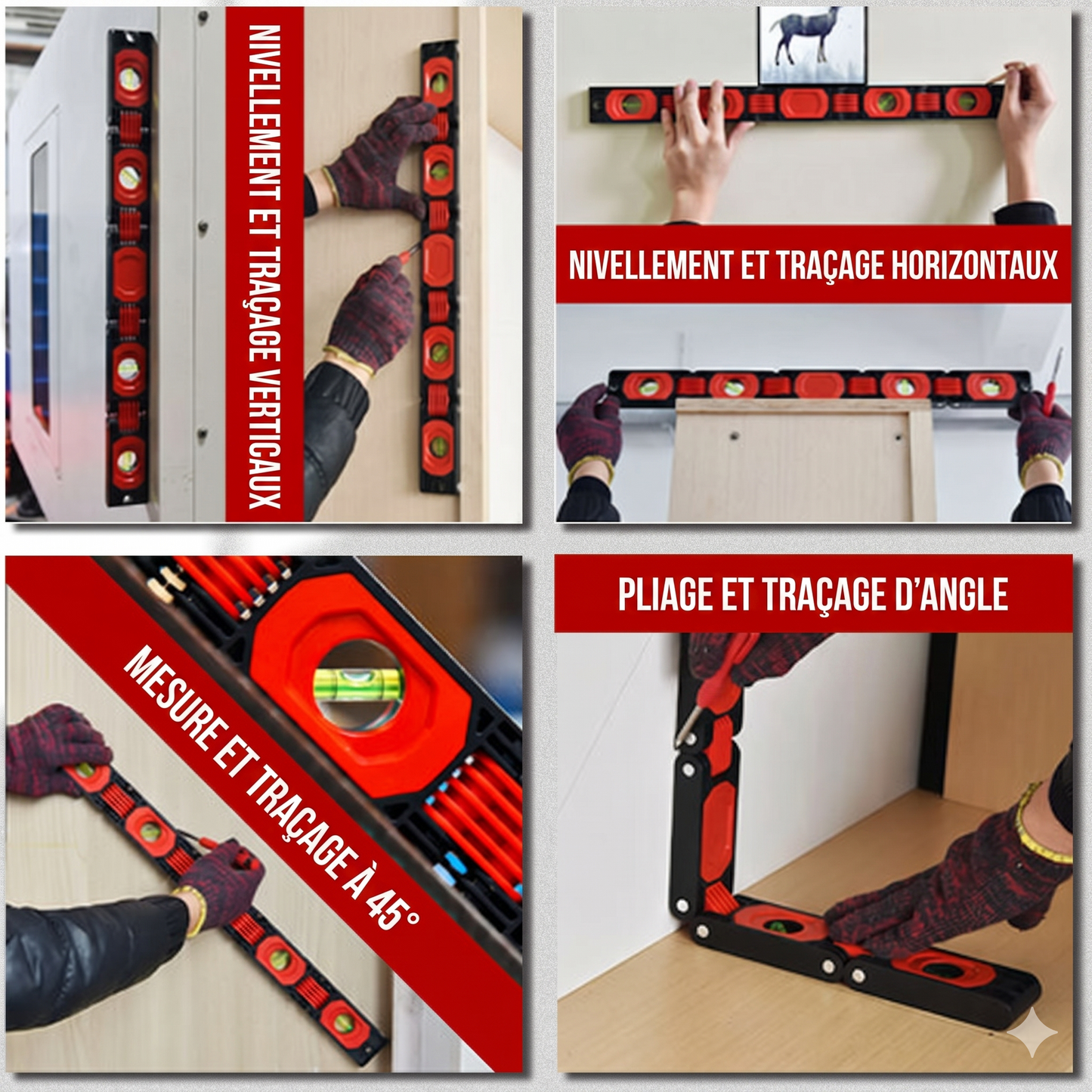 FlexiLevel – Le niveau pliable et magnétique pour des mesures de haute précision