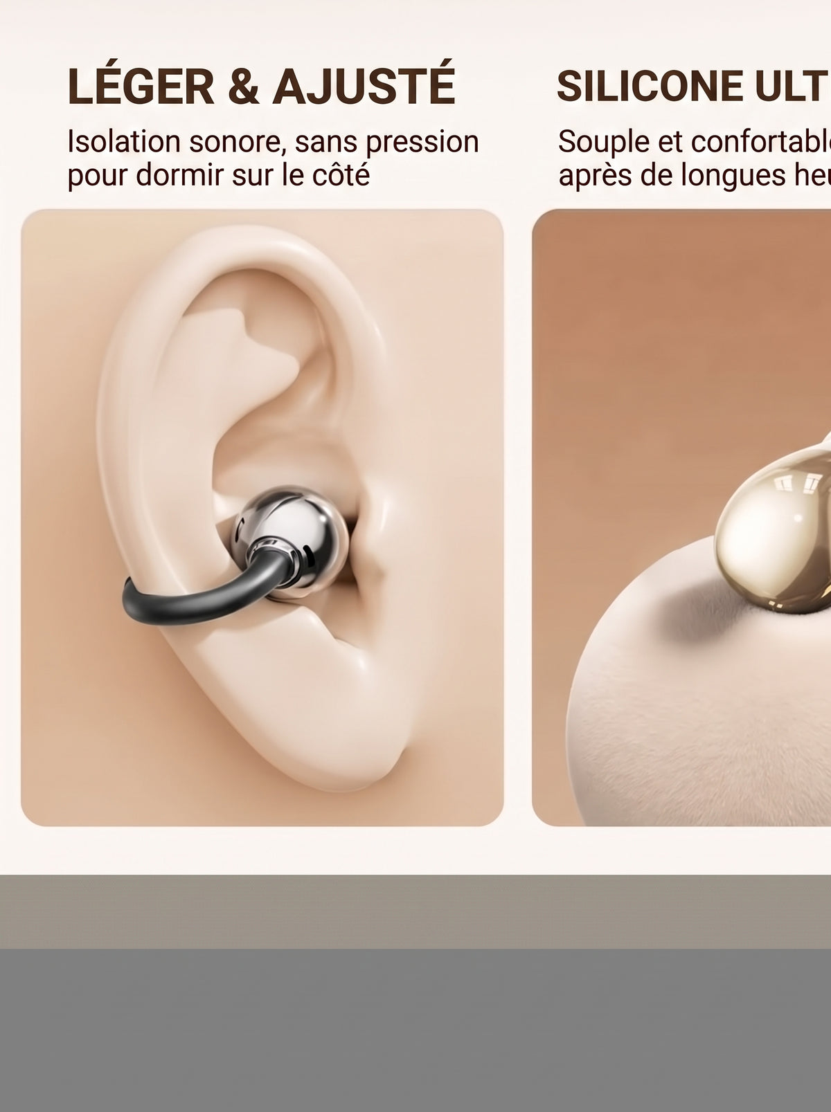 OmniBuds – Le trio d'écouteurs polyvalents pour sport, sommeil et bureau