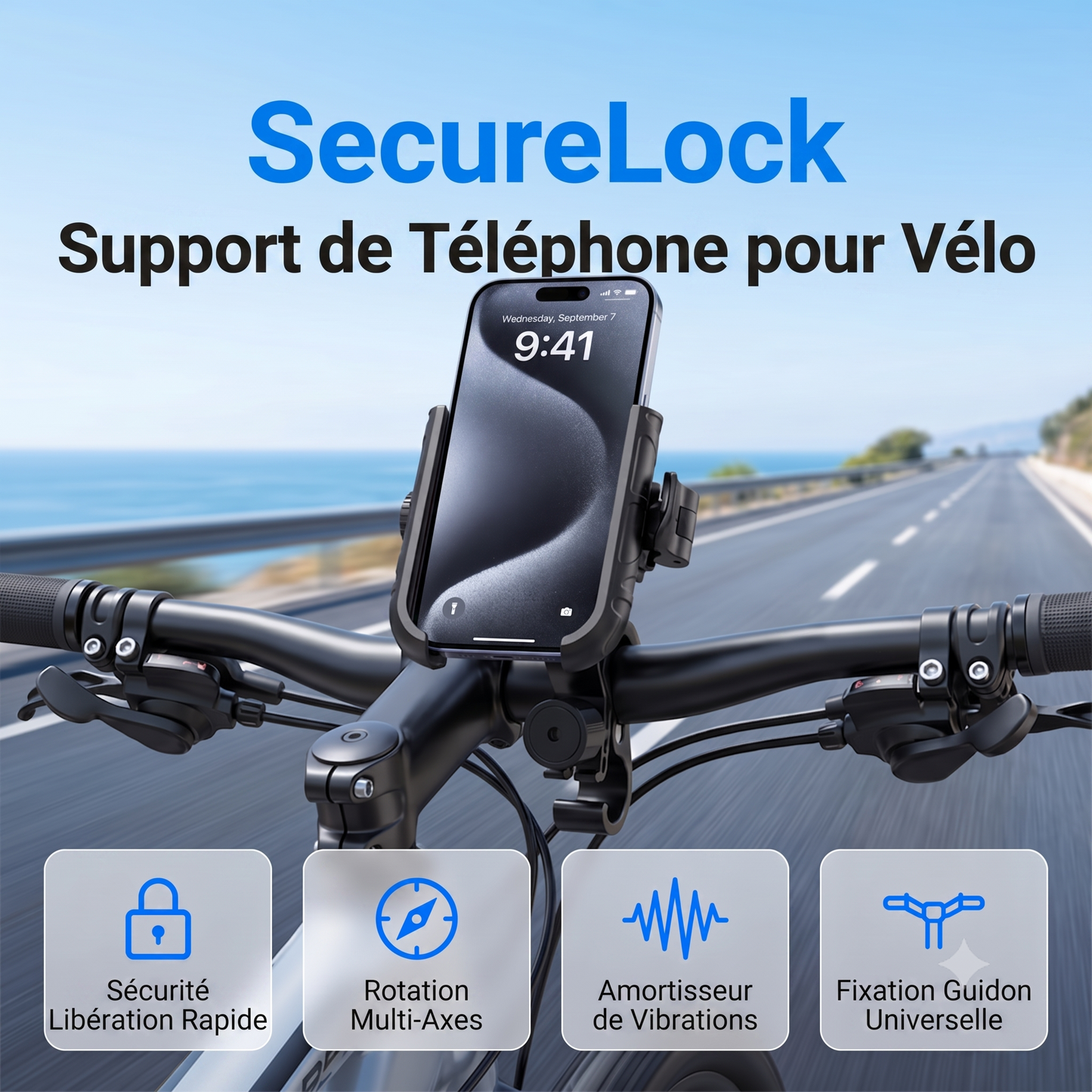 SecureLock – Support vélo à verrouillage sécurisé pour une stabilité optimale