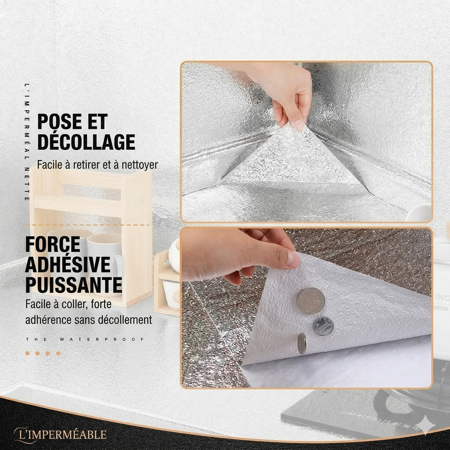 AluShield™ – Protection ultime contre l'huile et les taches de cuisine