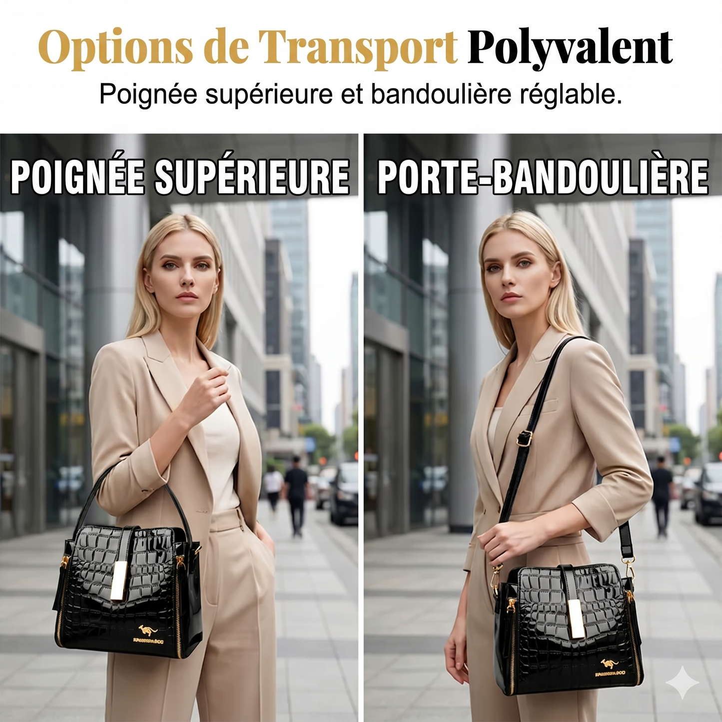CrocoChic Pro – Le sac à main texturé croco pour une allure élégante au quotidien