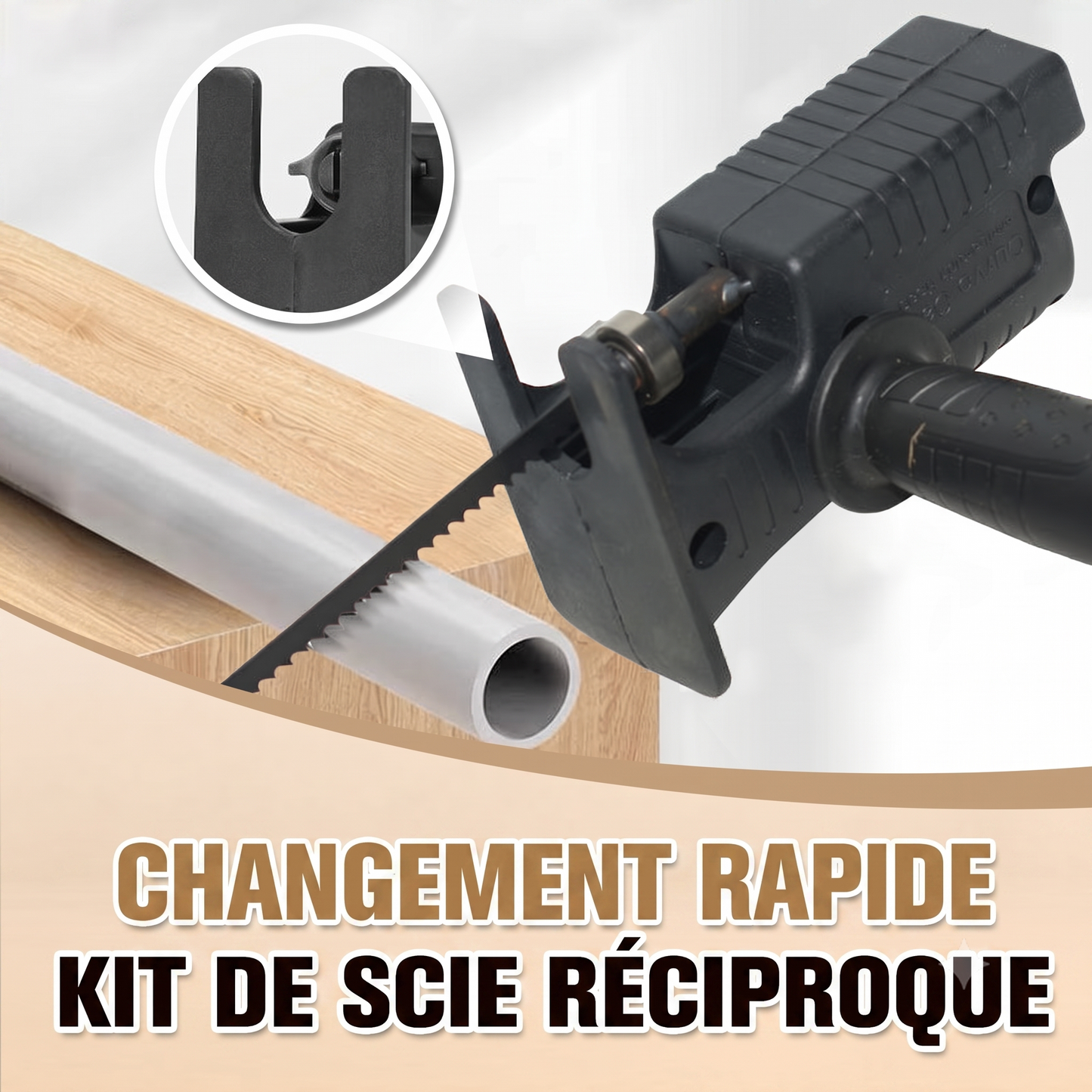DrillCut Pro – L'adaptateur de scie sabre robuste pour transformer votre perceuse